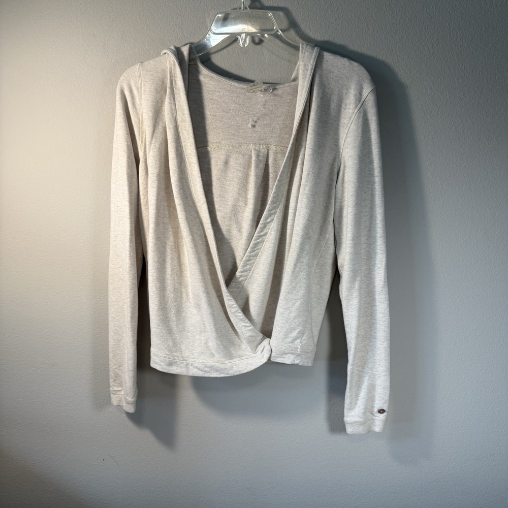 Calia By Carrie Underwood‎ Effortless Cream Wrap Hooded Cardigan S